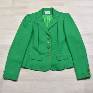 60s Swingles Blazer Suit Jacket Career Preppy Academia Old Money VTG 1960s Green